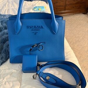Prada Vibrant Blue Tote Bag